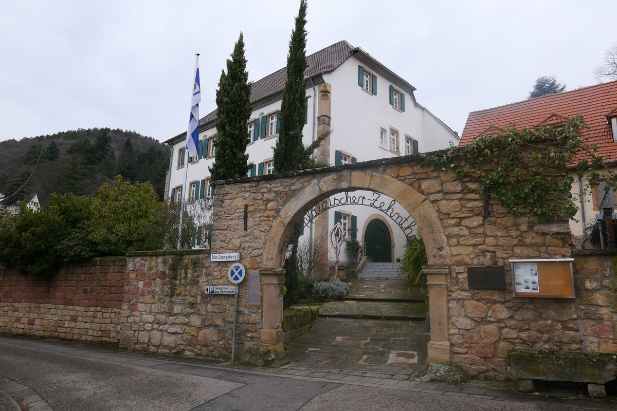 Tor zum ehemaligen Zehnhof, im Hintergrund das Museumsgebäude