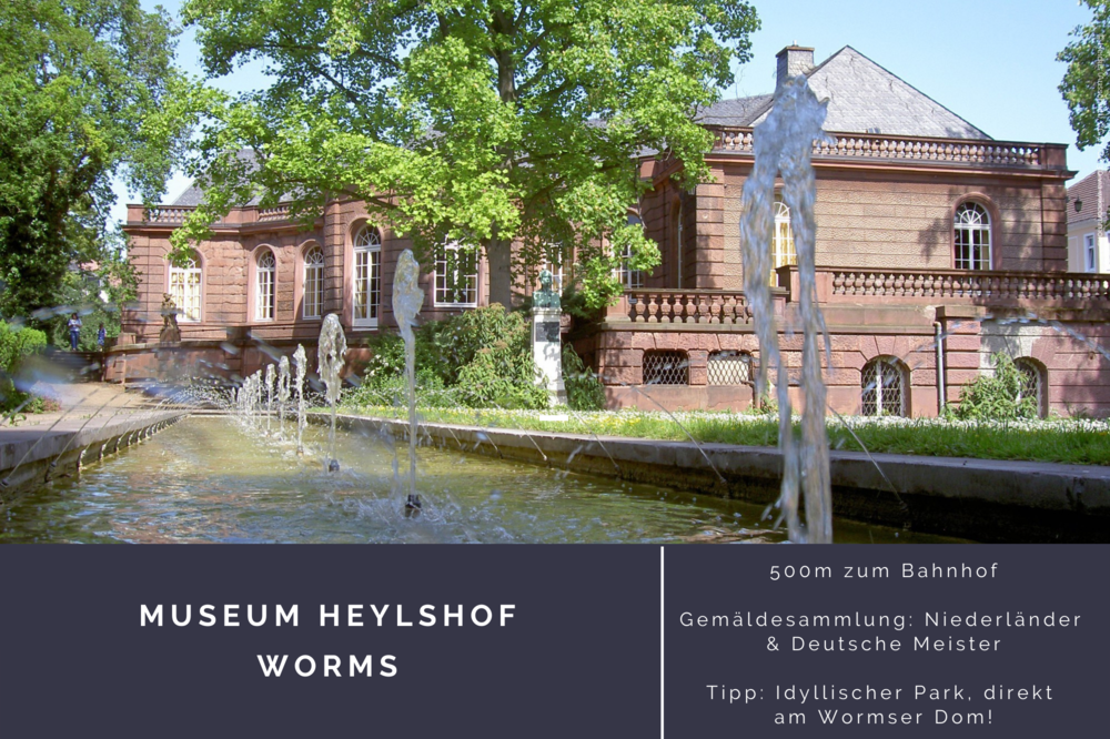 Mit dem Zug ins Museum Heylshof in Worms.