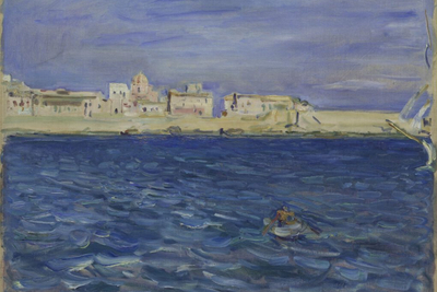 Max Slevogt, Einfahrt Hafen von Syrakus, 1914